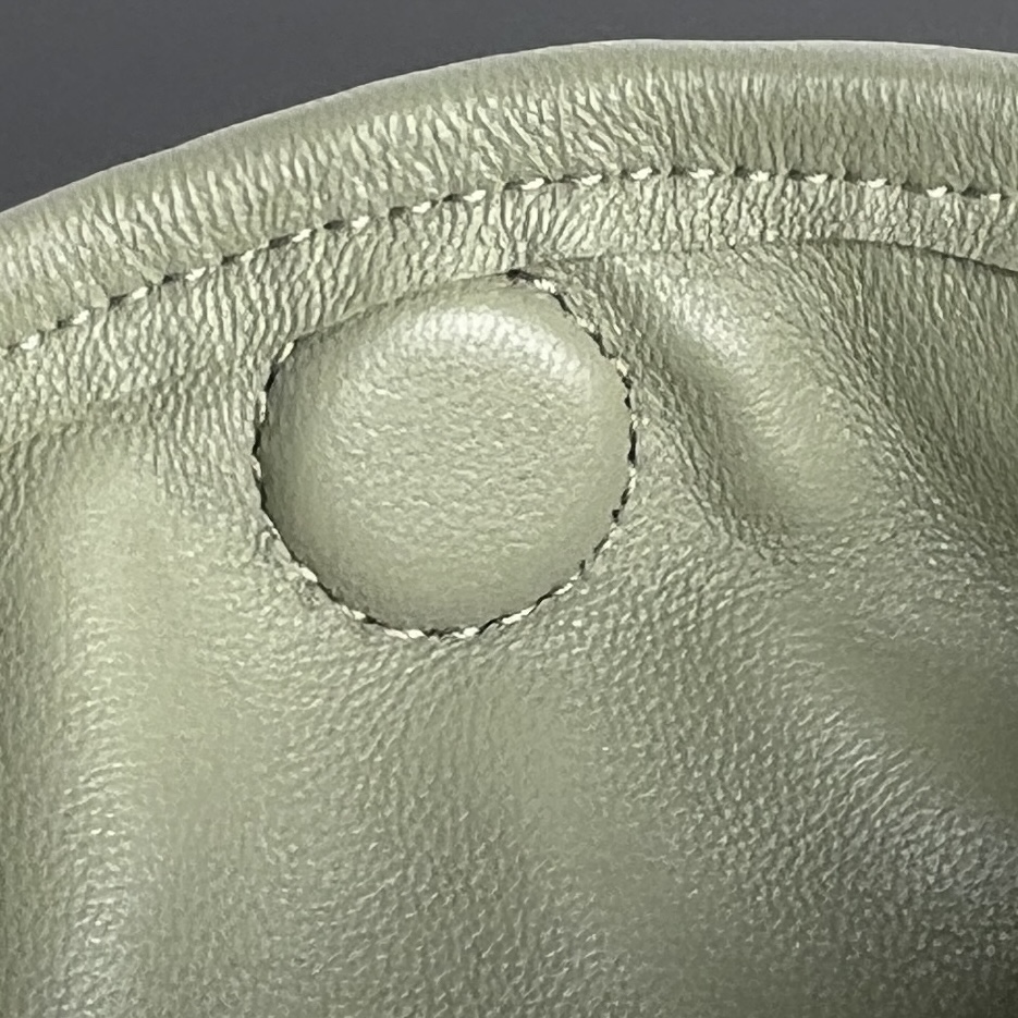 Mini Hop Intrecciato Leather Shoulder Bag Bean Green